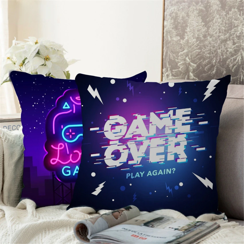 

Game Peripheral Gamepad Key Pillowcase Decorative Throw Pillows for Living Room Bedroom Sofa Chair Cushion Cover