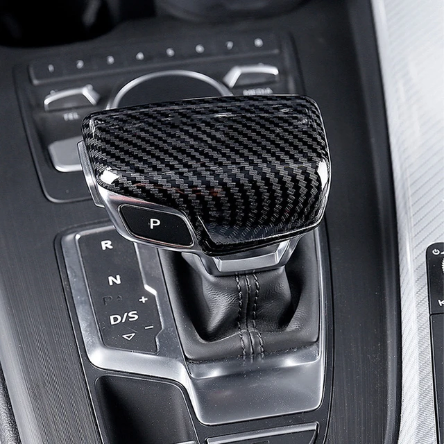 Carbon Fiber Gear Shift Knob Gear Head Sticker Cover for Audi A4 B8