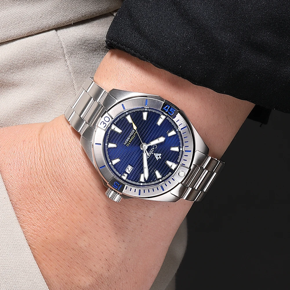 cadisen 自動巻き腕時計　seiko NH35 ムーブメント 未使用品 本物のサイコ-nh35時計ムーブメント,自動巻き時計,機械式