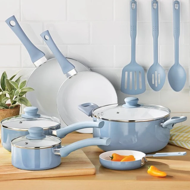 12pc Caraway Nonstick Ceramic Cookware Set Pots and Pans Kitchen Cookware  Set with Frying Pans - AliExpress