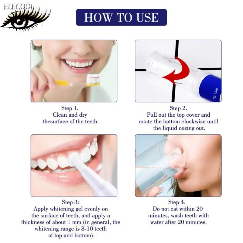

Decontamination Teeth Whitening Pen 3ml Peroxide Gel Teeth Cleaning Bleaching Oral Care Tooth Whitening Pen Tool TSLM2