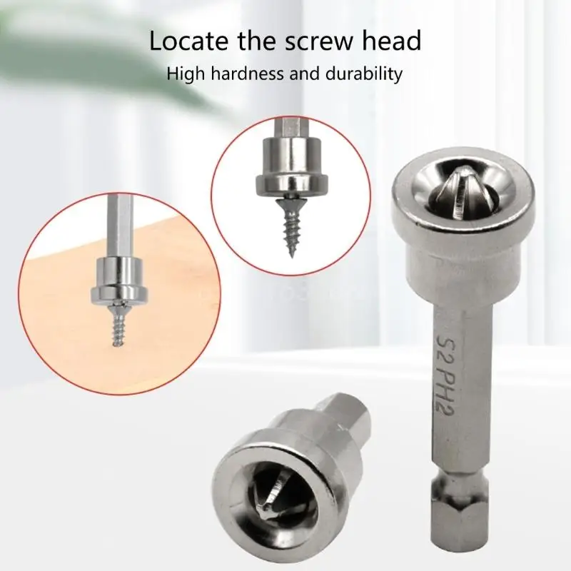 

25/50mm Plasterboard Positioning Screwdriver Bits PH2 1/4inch Shank Screws Locating Batch Head For Woodworking Tools