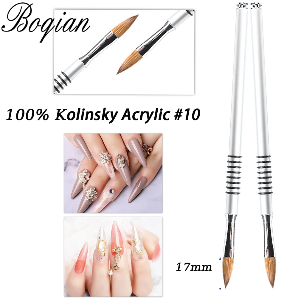 Bqan 100 Kolinsky Brush 10 Acrylic Nail Brush Art Pure Kolinsky Sable
