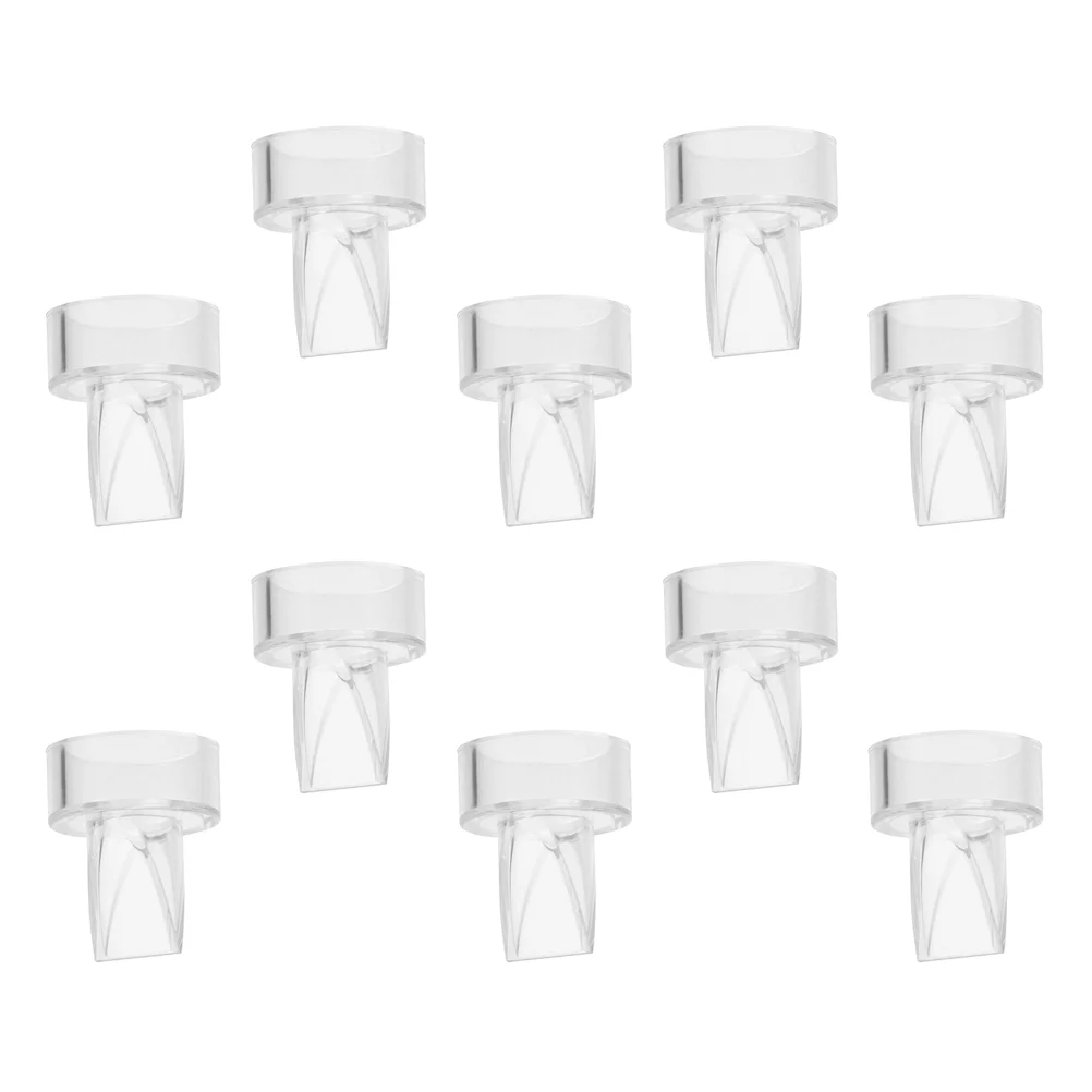 

10 Pcs Breast Pump Accessories Anti Backflow Valves Silicone Parts Manual Silica Gel Women Miss