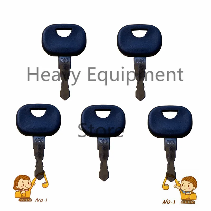 5 Pcs 606 Chiave Di Accensione Per Liebherr John Deere Track Loader Heavy Equipment Starter