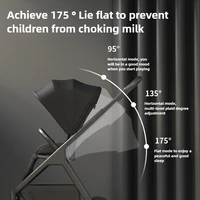 Poussette bébé haute vue peut s'asseoir ou s'allonger, légère et pliable, poussette bidirectionnelle haute vue pour nouveau-né 2