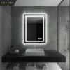LUVODI Dual Lights Crystal Clear LED Bathroom Mirror Flicking-Free Defog Waterproof Makeup Mirror 1