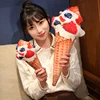 20/50cm Ice Cream Cone Plush Pillow Stuffed Food Summer Snack Cushion Like Real Decor Plushie Peluche Gift 5