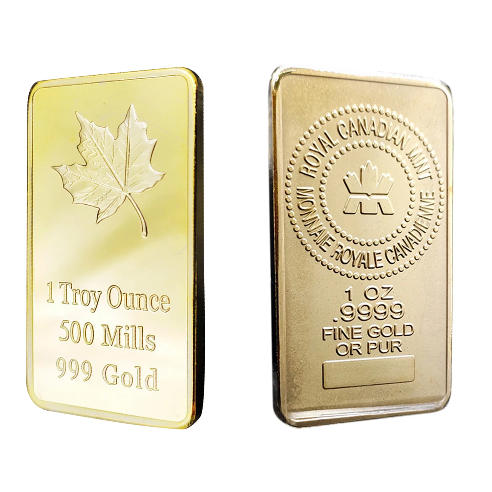 Rectangular Coins Canadian Gold Maple Leaf Coin 2021 Commemorative For Decoration Souvenir Gift Collection | Дом и сад