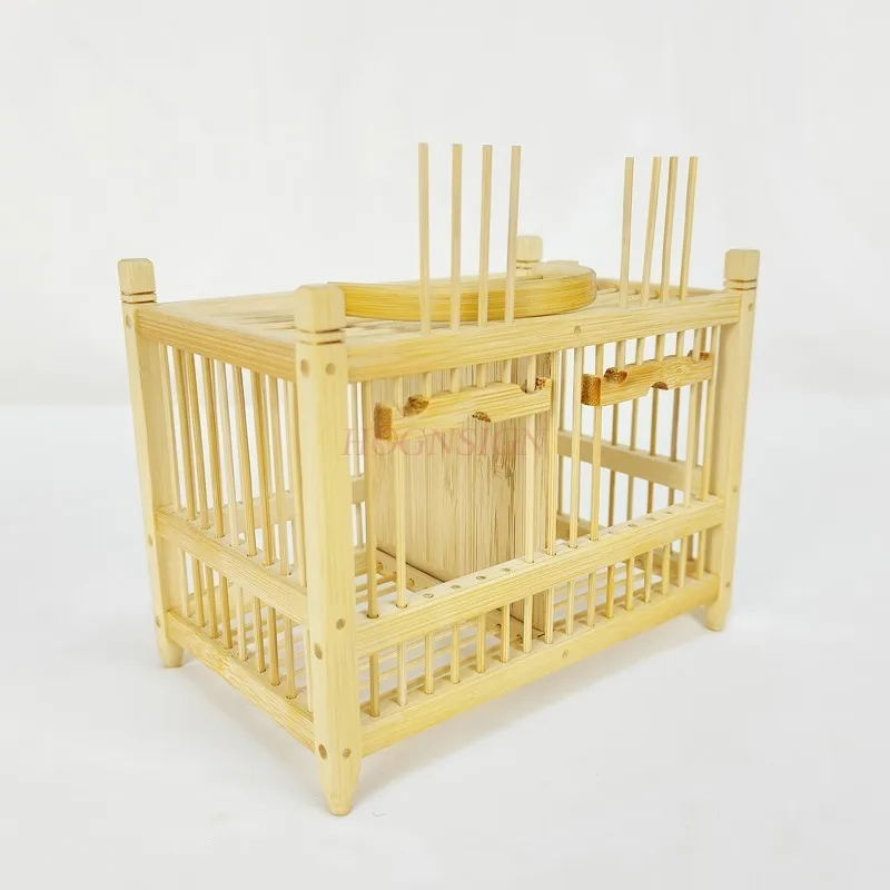 

hamster cages Two Grids Of Pure Handmade Bamboo Natural Cages Insects Old Children Refined cage for cricket