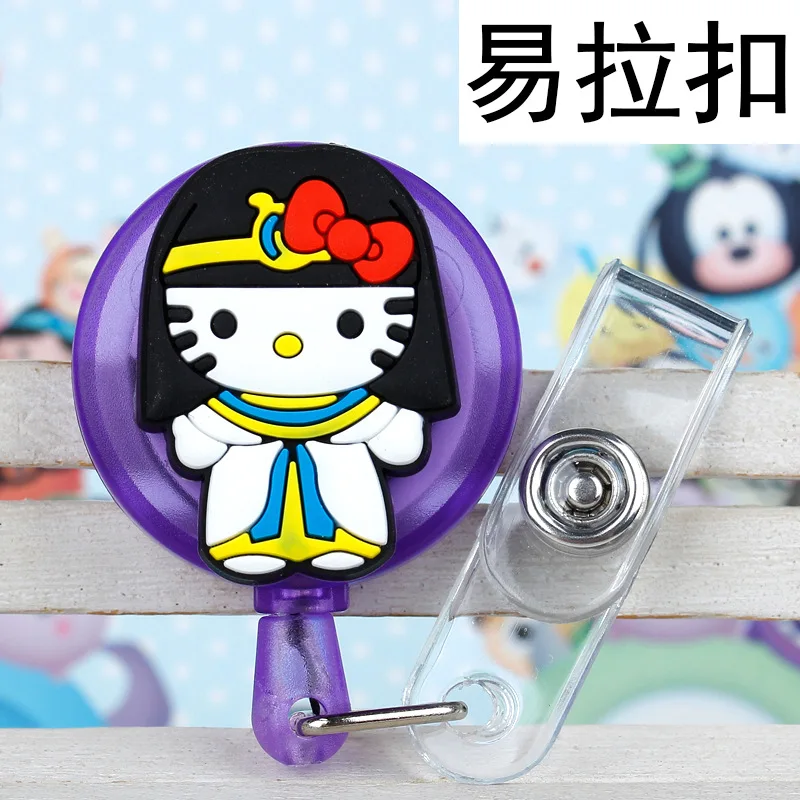 Hello Kitty Id Badge Holder Retractable  Hello Kitty Retractable Id Card  Holder - Action Figures - Aliexpress