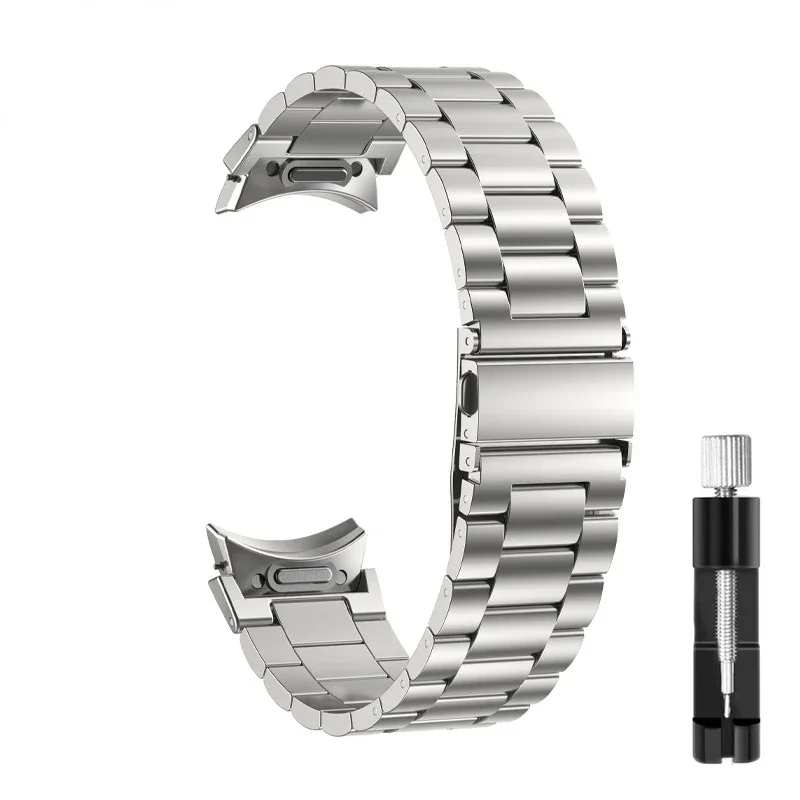Elegant Stainless Steel Watch Strap - Premium Metal Bracelet