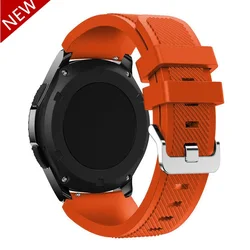 Silicone Sports Watch Replacement Wristband Strap for other 22mm (Official orange)
