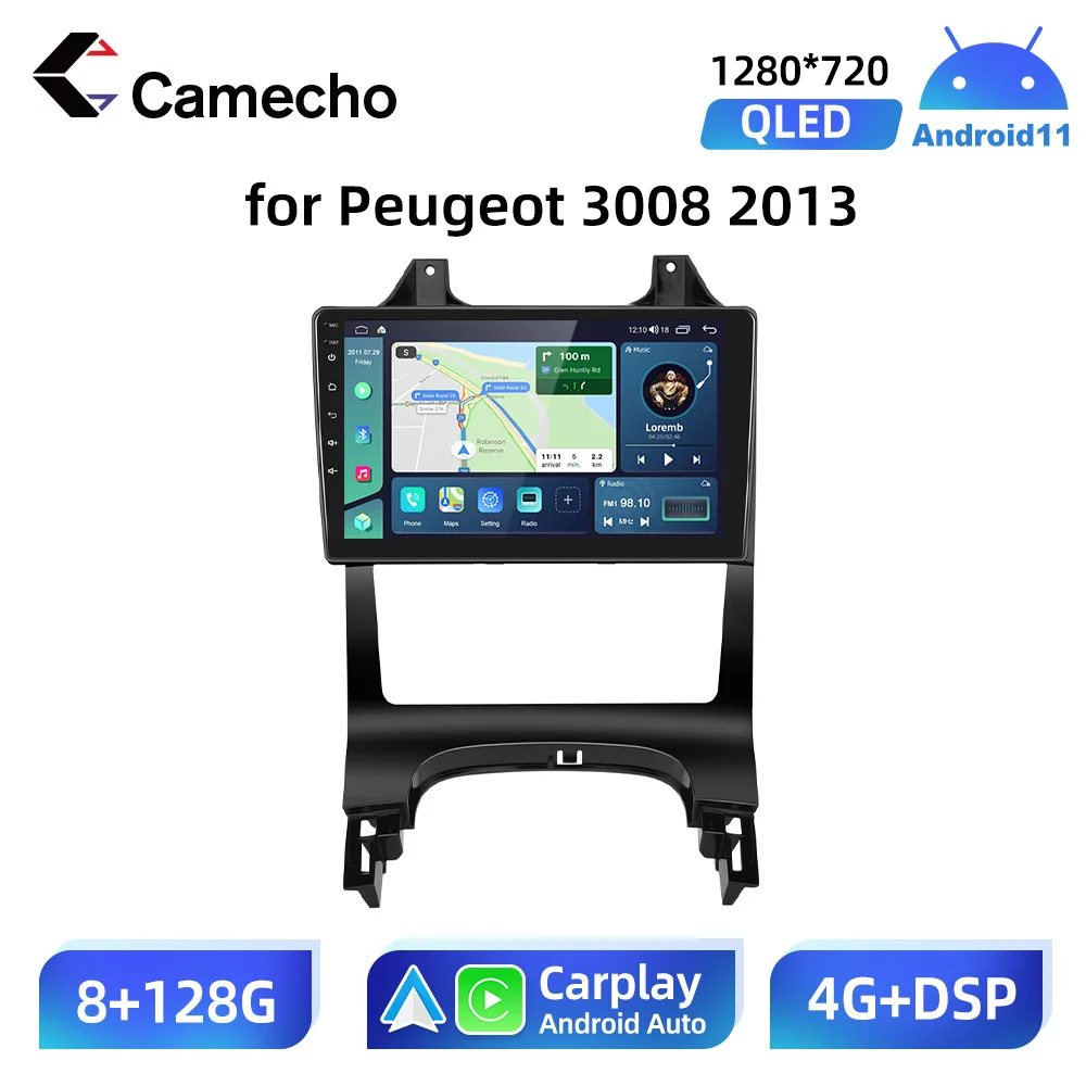 Camecho Autoradio 2 Din Android Stereo Per Peugeot 3008 2013 Automotive Multimedia Sistema Intelligente Navigatore Per Auto Spotify Gps