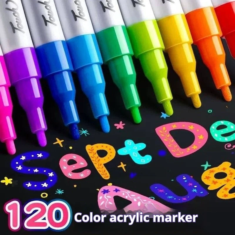 Sanrio Kuromi Cinnamoroll Cartoon Acrylic Marker Students Stackable Children'S Color Pen Paintbrush For Kindergarten Set Gifts 4