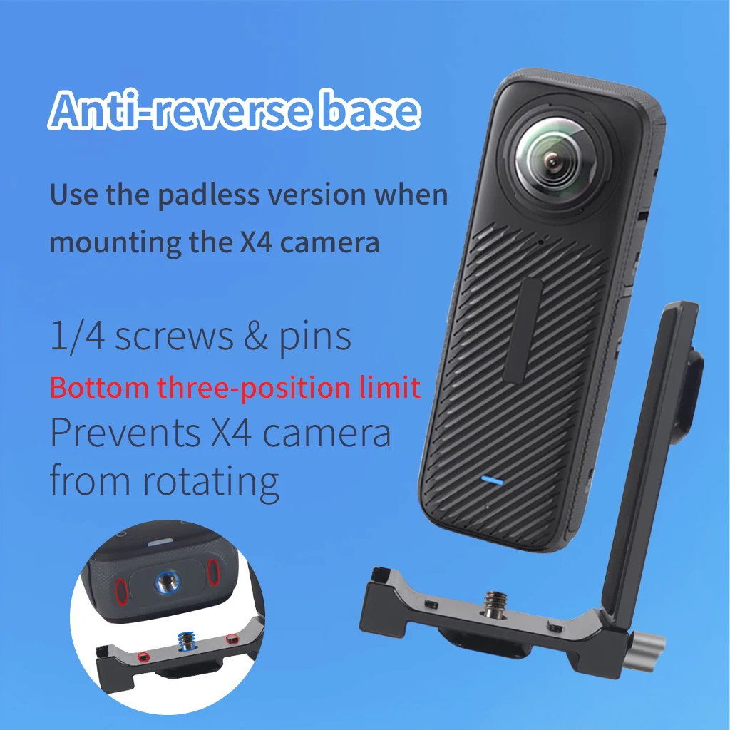 Aluminum Quick Release Mount L Bracket Cold Shoe Magnetic Adapter for X4 X3 X5