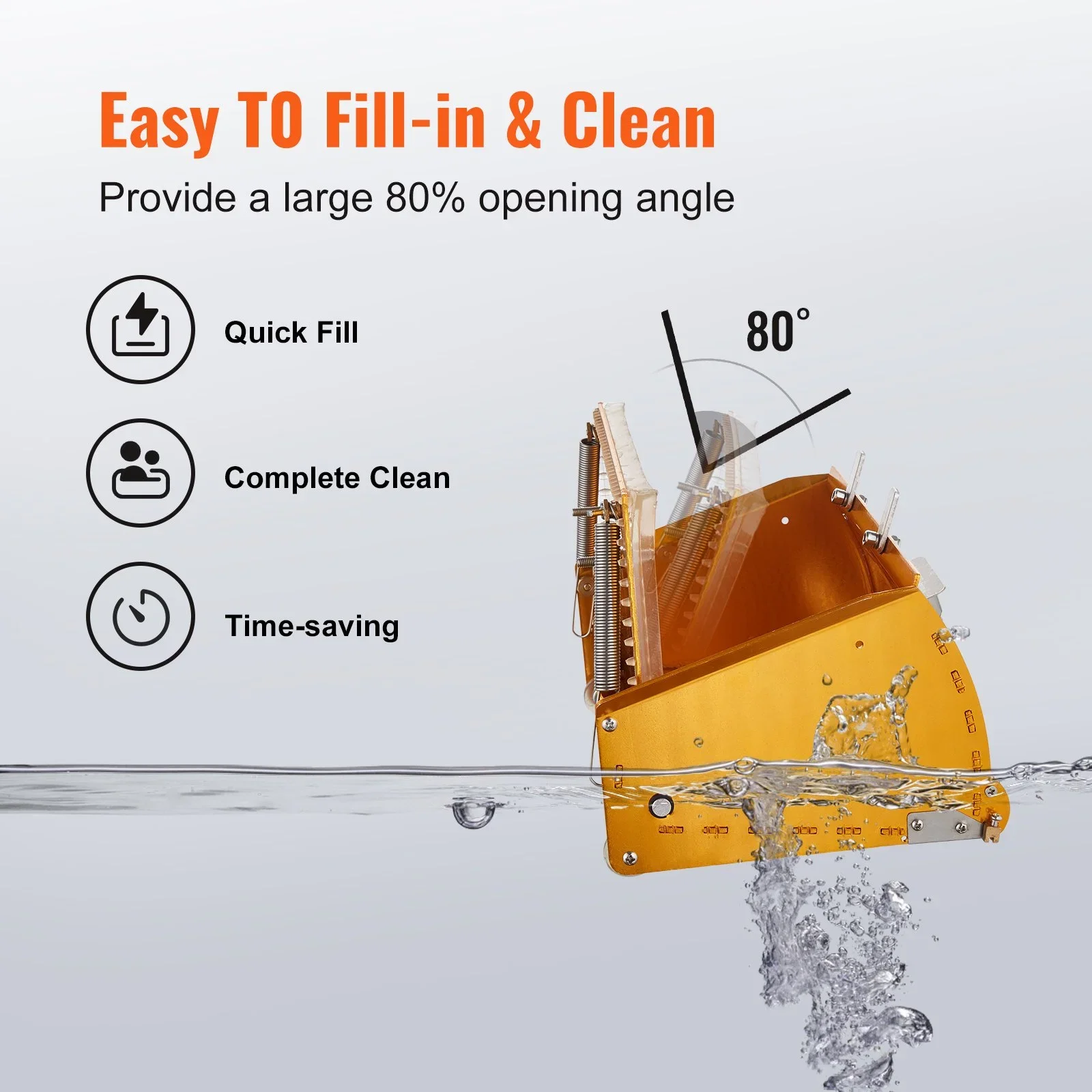 VEVOR Drywall Flat Box 10-Inch Wide Quick Clean Aluminum Finishing Mud Box for Plasterboard Wallboard Sheetrock Bonus Mudguar