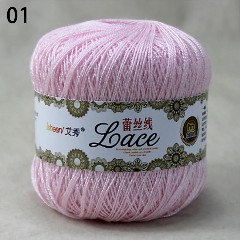 Description Picture 3 of item50g Ultra-fine Lace Wool Yarn Diy Knitting Threads Hand Woven Blanket Cardigan Lace Crochet String Thread Embroidery Cotton Yarn