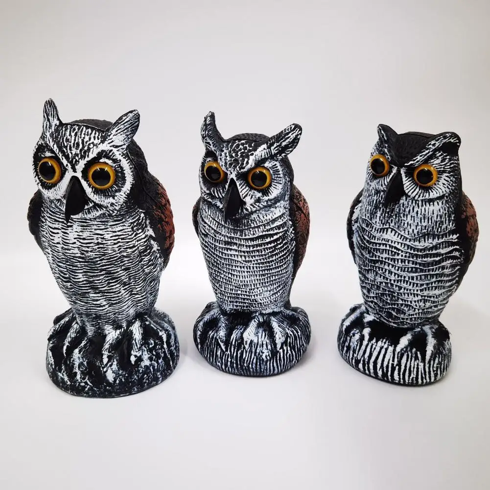 

Garden Owl Deterrent Realistic Owl Scarecrow Garden Ornament for Bird Repellent Shape Owl Statue Decoration Orchard for Outdoor