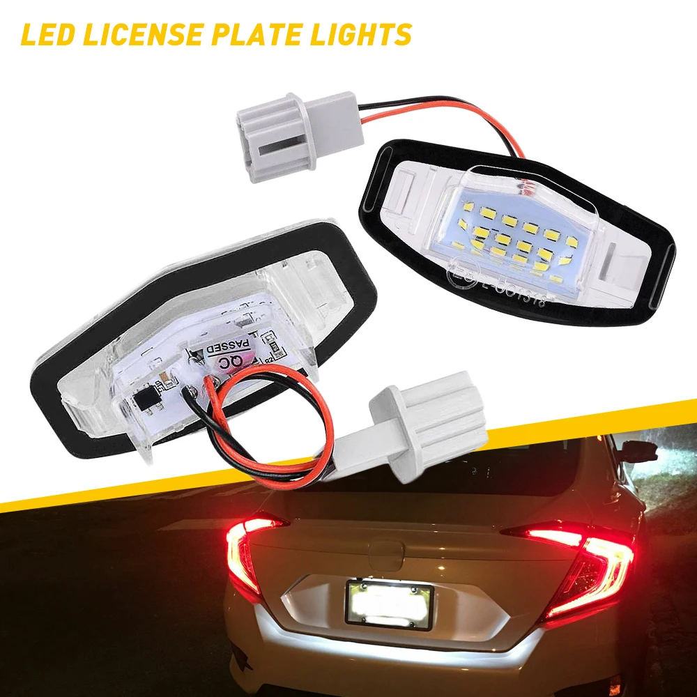 

2Pcs 18LED Car License Number Plate Light For Honda Civic Acura RL TL TSX MDX ILX RDX 1999-2019 Honda Accord Canbus Car Lights