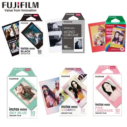 Fujifilm Instax Mini Film Mini 12 9 Photo Paper 10/20/30 Sheets White Rainbow For Instant Mini 7s 8 70 90 Camera Black And White