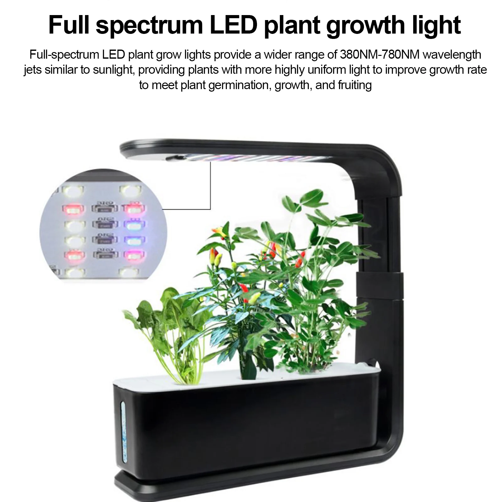 

Hydroponics Growing System with Led Grow Light Non-toxic Soilless Smart Planting Machine Indoor Gardening for Home Flower Pots