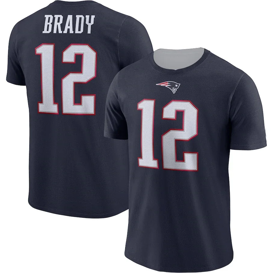 thumbnail image 1 of Camisetas de entrenamiento de rugby PATRIOTS, camisetas para hombre y mujer, camisetas deportivas de la serie Number, cuello redondo, manga corta, transpirables, secado rápido, 1 of 5