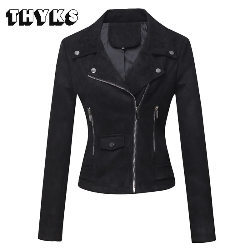 

Faux Suede Leather Jackets Women Short Moto Zipper Coat 2022 Fashion Biker PU Jacket Autumn Winter Outwear Jaqueta De Couro