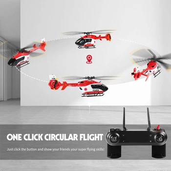 C159 EC135 Scaled 2.4G 4Ch RC Helicopter for Adults Professional Gyro Stabilized One Click Circular Flight/ Take Off/ Landing