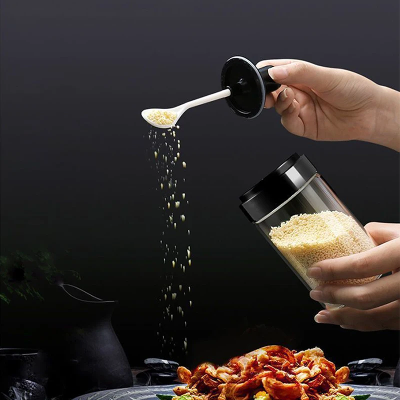 New 6PC Jars for Spices Salt and Pepper Shaker Seasoning Jar Spice Organizer Outdoor Barbecue Condiment Kitchen BBQ Gadget Tool