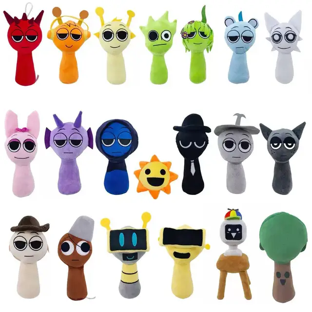 Sprunki jouets en peluche Sprunki peluche Sprunki jeu doux dessin animé oreiller enfants cadeaux d'anniversaire poupées en peluche cadeau de noël 1