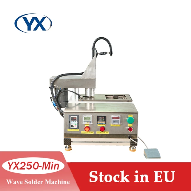 Stock en UE YX250-Min Mini Semi-Auto Wave Machine à souder Jet 18/four SMT  Bureau Jet Wave Machine à souder