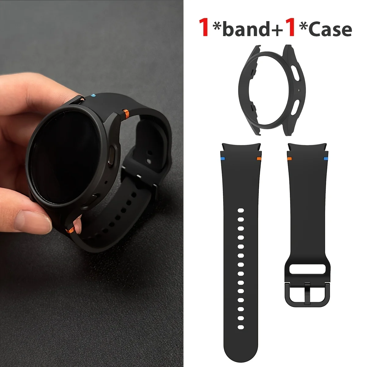 Premium 2-Piece Watch Case & Quick Fit Strap Set