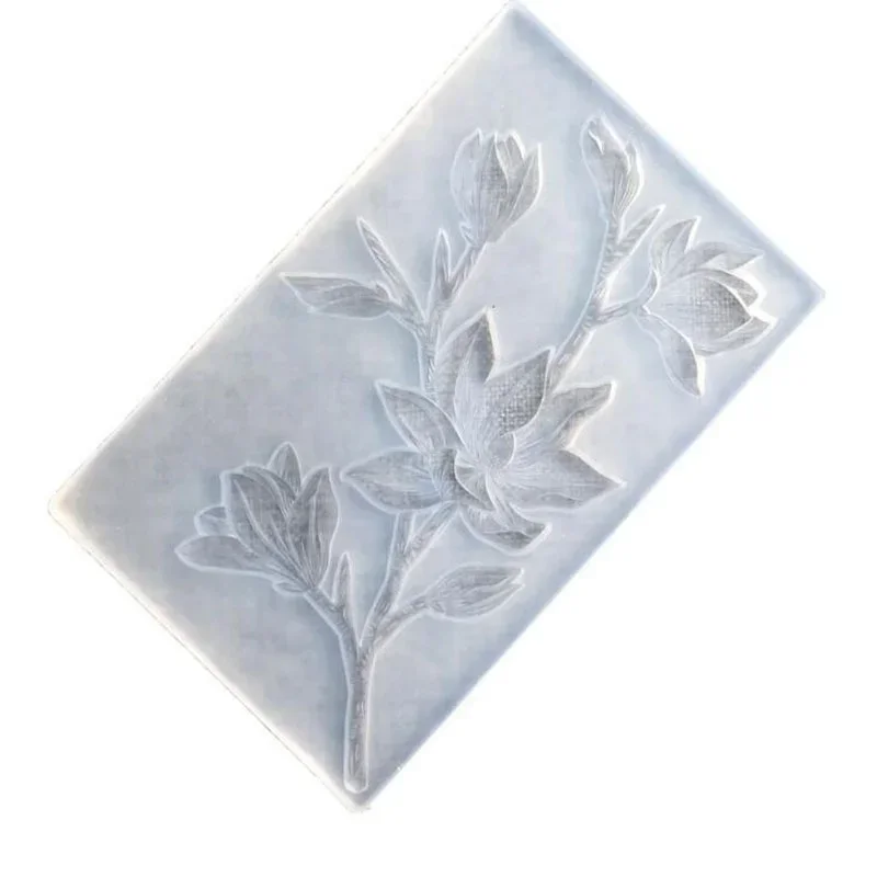 Retro Jade Orchid Silicone Mold Camellia Crystal Dropping Gel Mold Soft Ceramic Flower Decoration Pendant Flip Sugar Mold