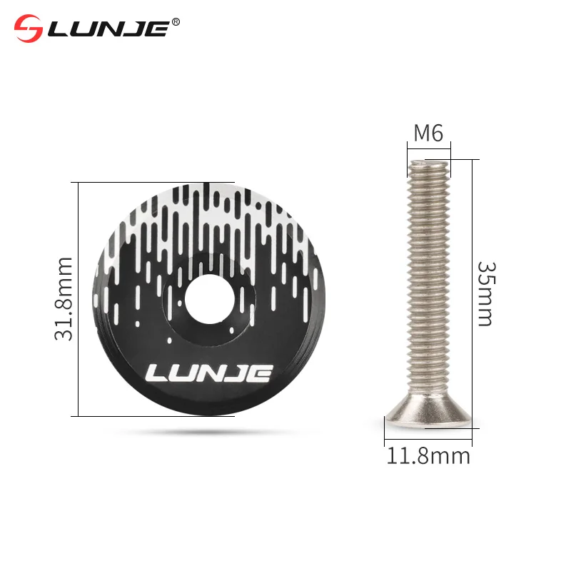 Bicycle Headset Cap Burnt MTB Road Bike Stem Headset Top Cover with Screw for 28.6mm Fork Head Tube Cycling Accessories bicycle head cap
