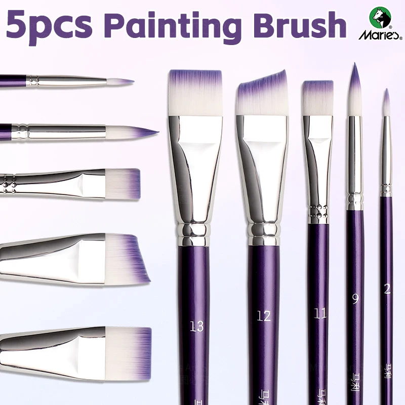 5 Pcs Professional Paint Brushes Set 1
