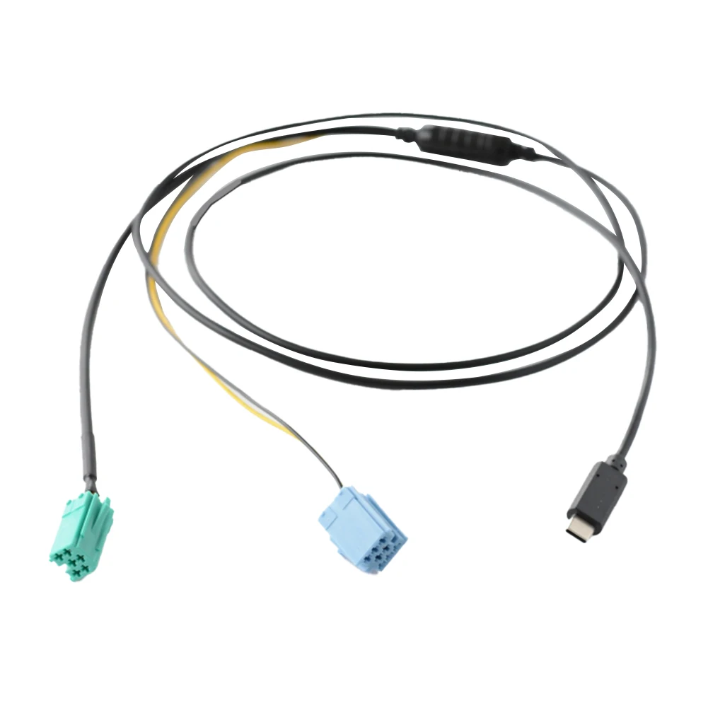 

Черный Abs, подходит для Renault 2005-2011, кабель аудиовхода TYPEC, AUX аудио + зарядный кабель, удлинитель для автомобильного хоста AUX