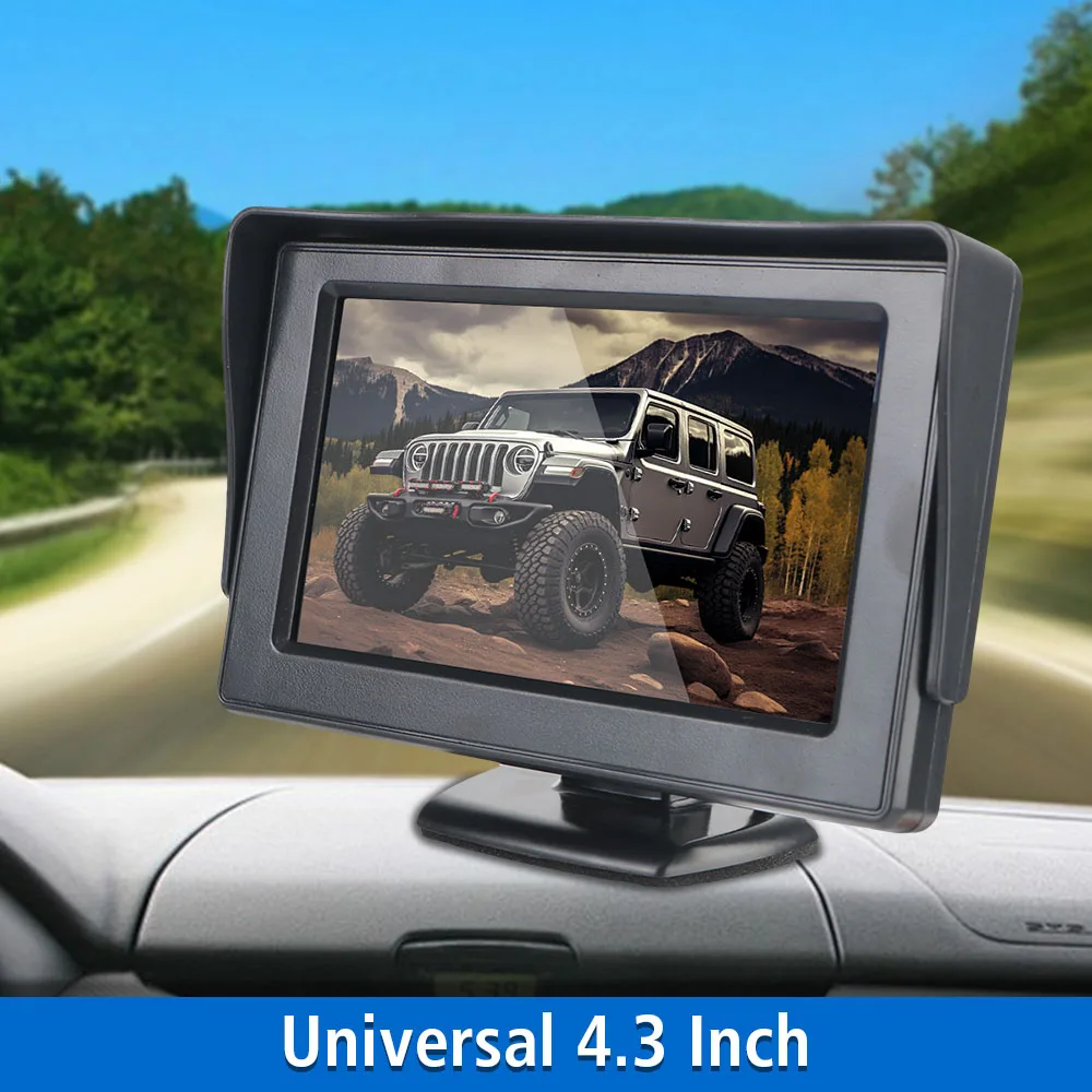 Car Monitor 4.3 inch Car Accessories Reverse Camera Screen Video Players TFT LCD Cameras HD Display Foldable Parking