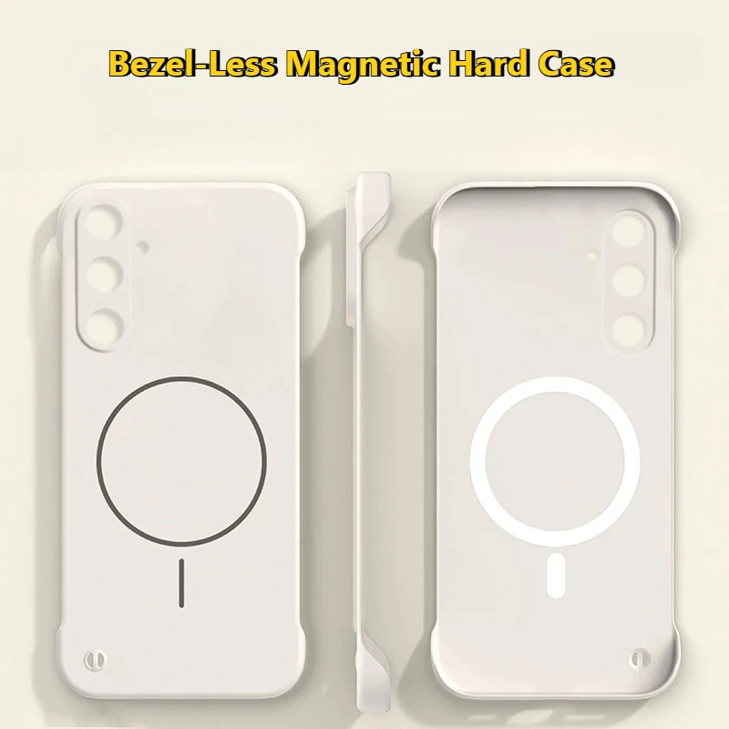 Ultra-Thin Bezel-less Matte Magnetic Phone Case with Magsafe Compatibility