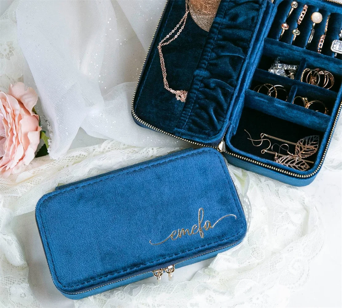 

Velvet Interior Jewelry Box, High Quality Personalized Jewelry Box, Christmas & Holiday Gift, Bridesmaid, Storage Case, Travel