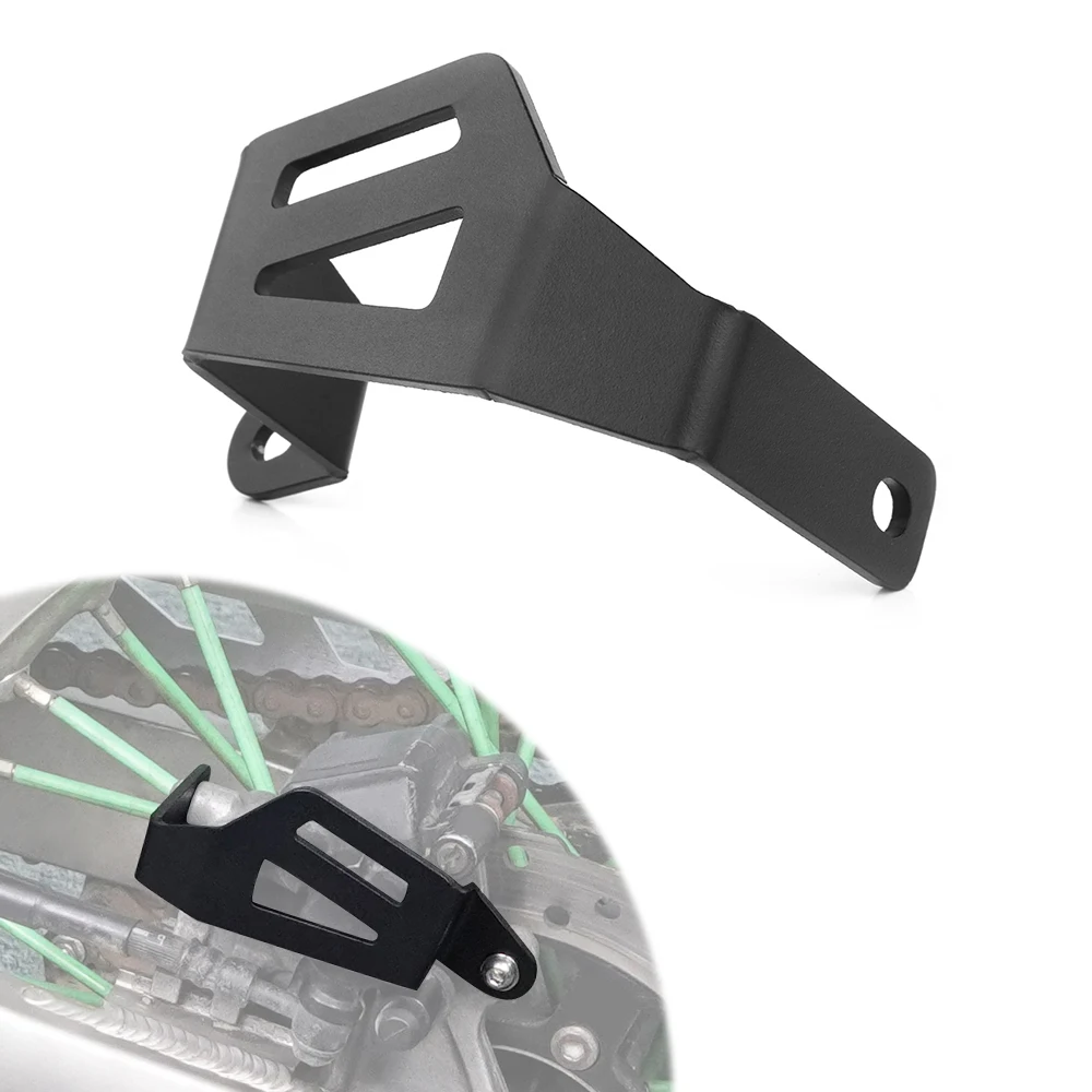 Rear Brake Caliper Guard Protector - 3mm Black Aluminum Cover For Kawasaki KLX300, KLX250, KX500, KDX200 Models