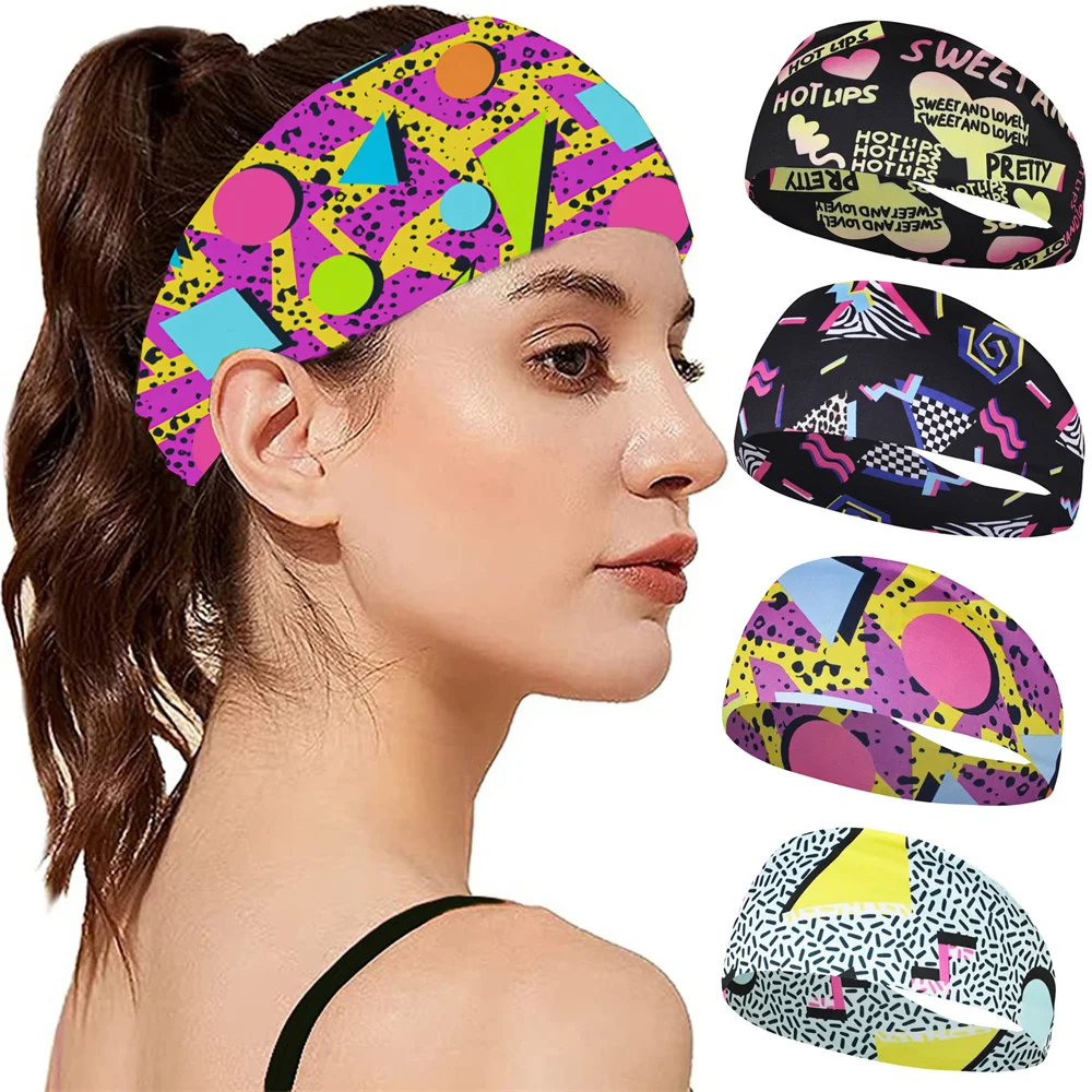 Sports Headband Running Fitness Sweatband Elastic Absorbent Sweat Cycling Jog Tennis Yoga Gym Head Band Hair Bandage Men Women
