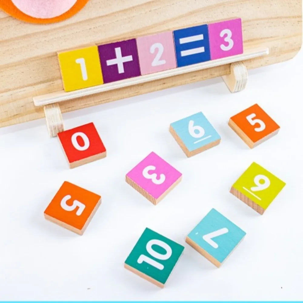 2 in 1 Preschool Learning Toys Learning Math Operations Diversity Training Montessori Toys Wooden Finger Arithmetic