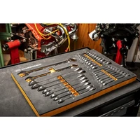 83 Piece Mechanics Tool Set with EVA Foam Tray  1/4'', 3/8", 1/2" Drives  90-Tooth  SAE & Metric  86529 garage storage 2