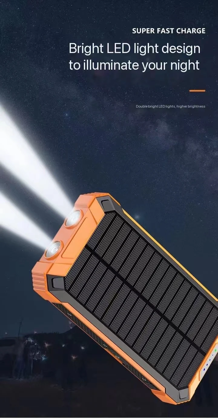 Neu Solar drahtlose lade 20000 mAh große kapazität handy outdoor power bank_voghion.com