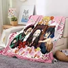 Kamado Nezuko Flannel Demon Slayer Blanket Washable Sofa Cover Hiking Picnic Fashionable Leisure Napping Throw Blankets 1