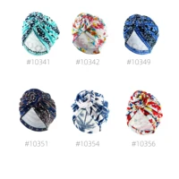 Bohemia Bonnet For Women Soft Pre-Tied Knot Fashion Pleated Turban Cap Beanie Headwrap Sleep Hat Chemo Caps 2