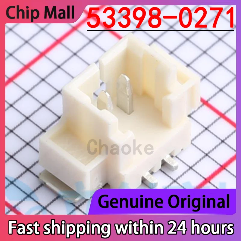 

10 шт., новые оригинальные строительные фонари 53398-0271, расстояние 1x2P: 1,25 мм, вертикальный провод для монтажа игл, держатель