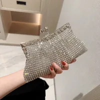 Women Luxury Rhinestone Evening Clutch Bag Detachable Chain Wedding Purse Prom Banquet Handbag Female Elegant Party Shoulder Bag - Image 2