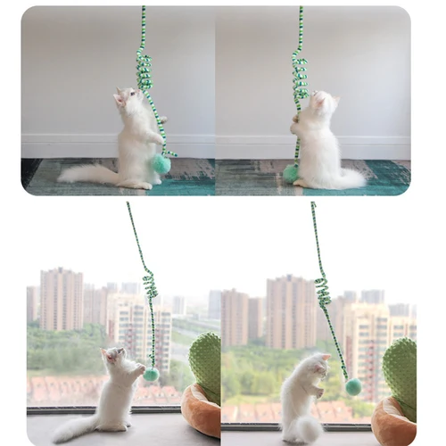 인터랙티브 고양이 걸이형 장난감, 시뮬레이션 고양이 장난감, 재미있는 셀프-hey 인터랙티브 장난감, 새끼 고양이 놀이, 티저 지팡이 장난감, 고양이 벨 5